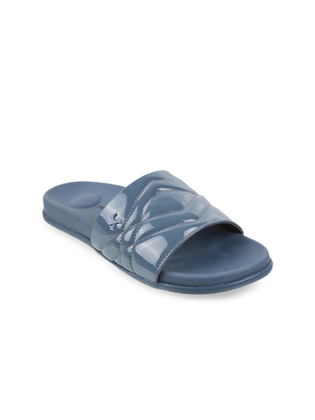 

Mochi Women Blue Textured Open Toe Flats