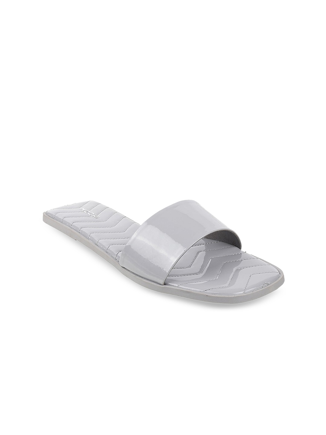 

Mochi Women Grey Open Toe Flats