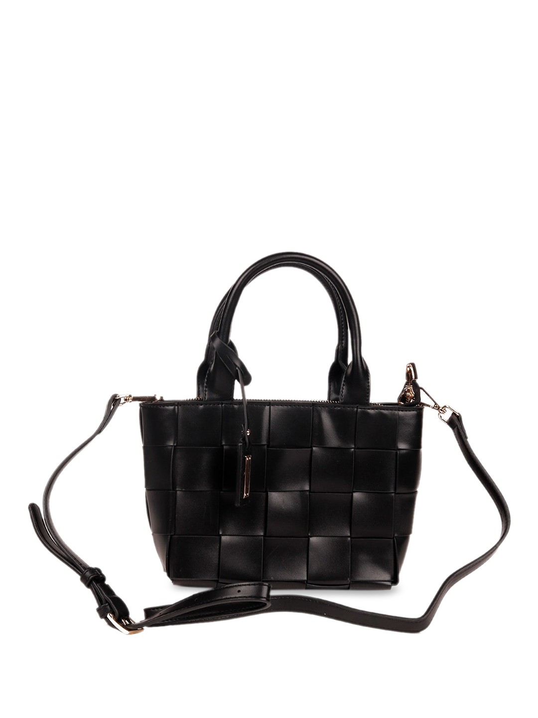 

ODETTE Black Textured Oversized Handheld Bag