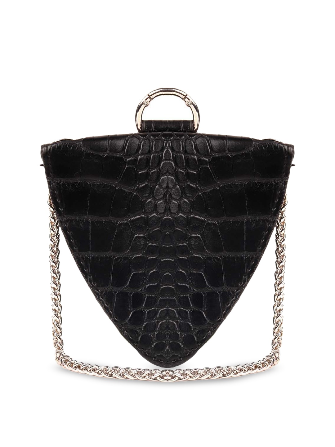 

ODETTE Women Black Textured Leather Belt