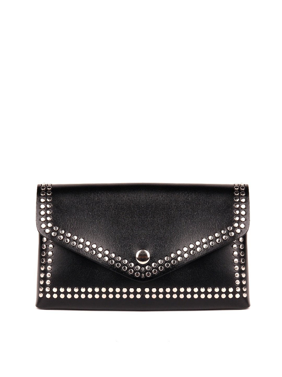 

ODETTE Black Leather Embellished Waist Pouch