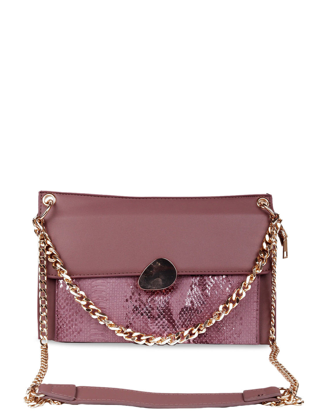 

ODETTE Mauve Leather Structured Sling Bag
