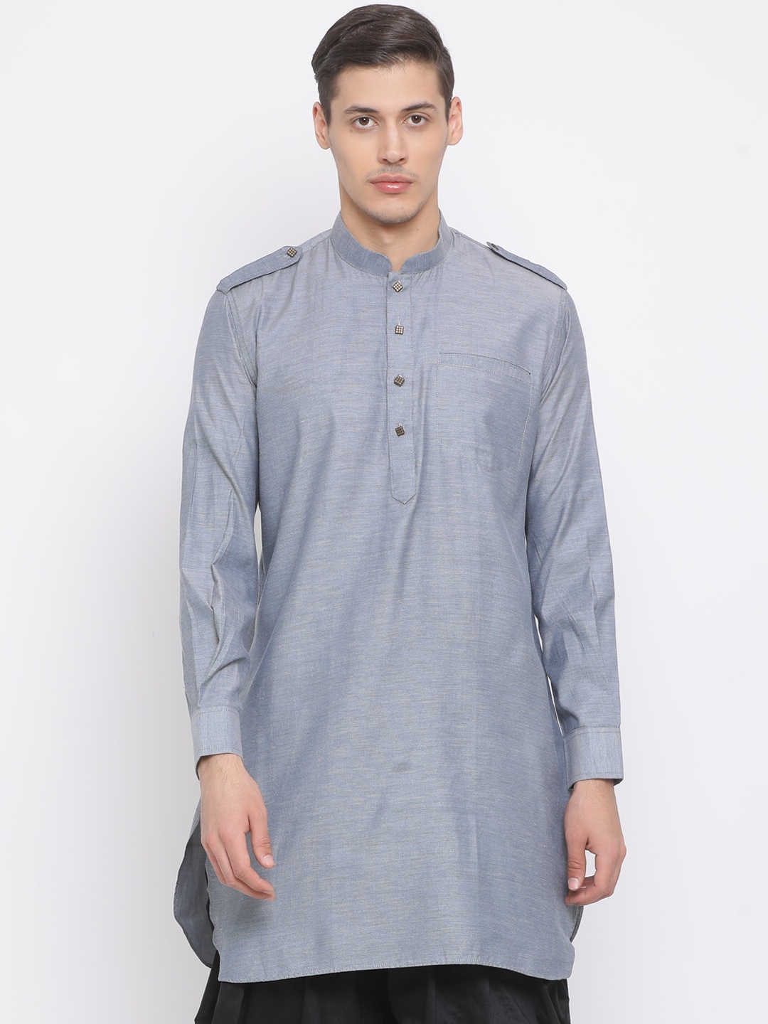 

VASTRAMAY Men Grey Kurta