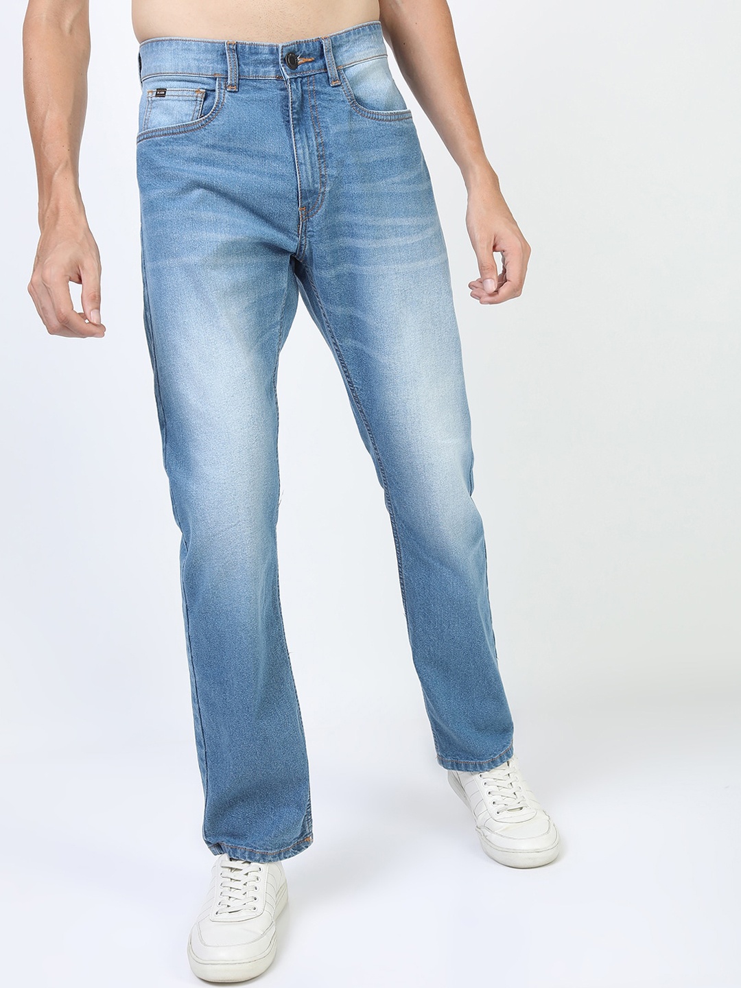 

HIGHLANDER Men Blue Straight Fit Heavy Fade Stretchable Jeans