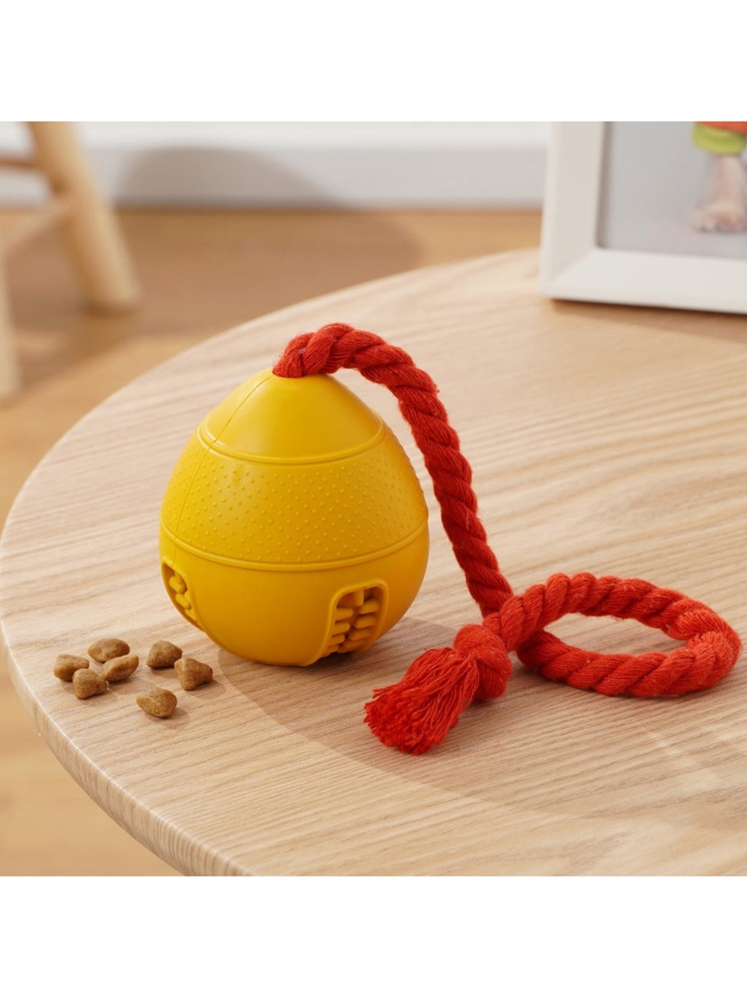 

Pawsindia Yellow Bomb Durable Dog Treat Toy