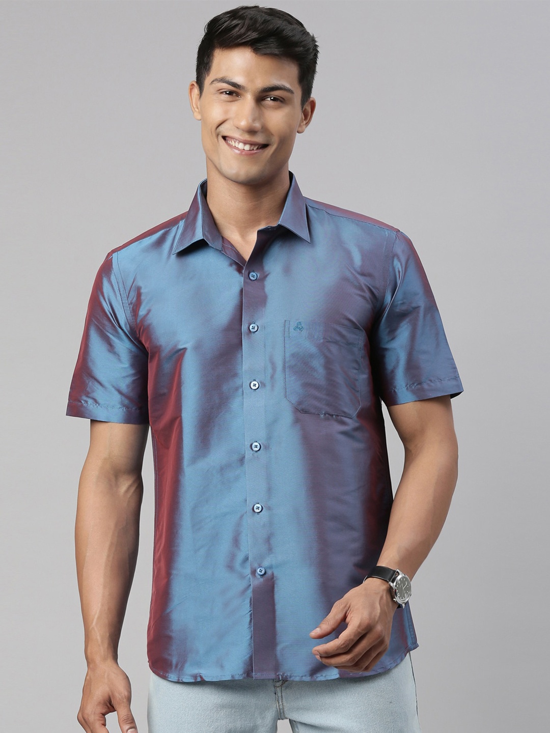 

TATTVA Men Blue Slim Fit Casual Shirt