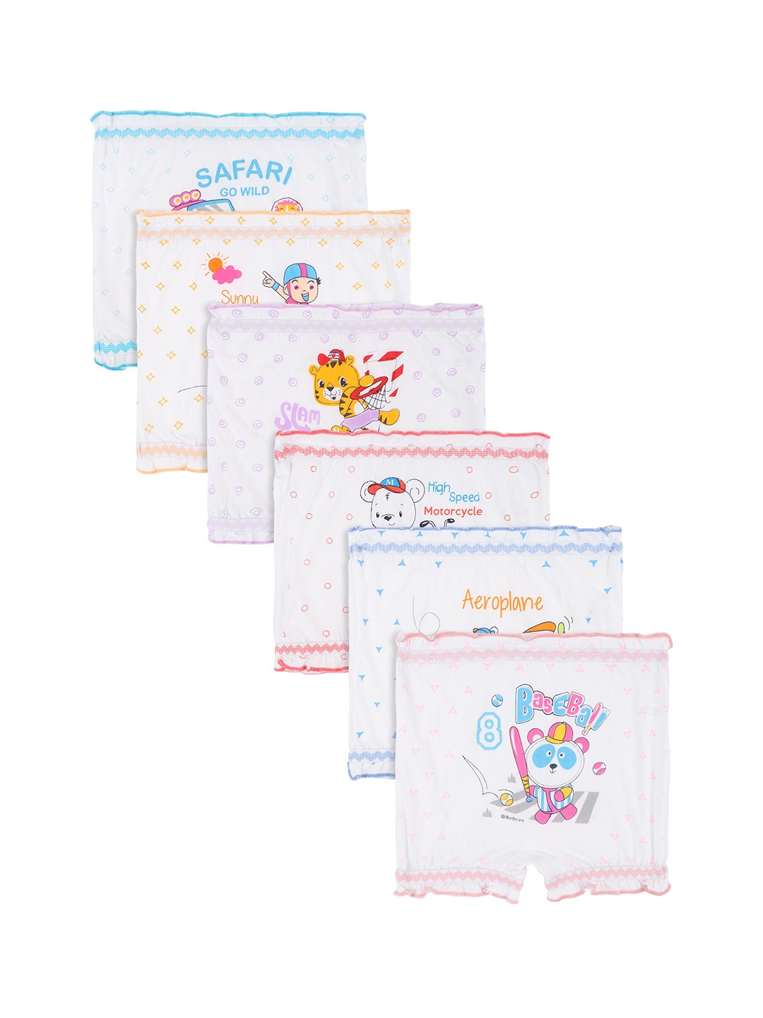 

Bodycare Kids Pack Of 6 Assorted Cotton Basic Briefs