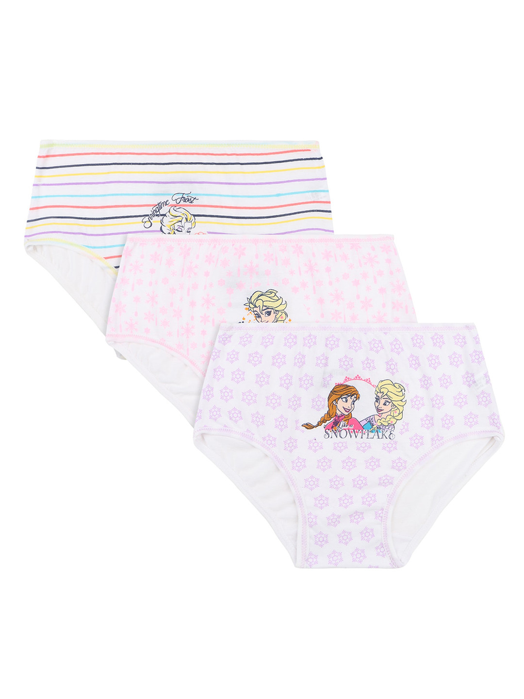 

Bodycare Kids Girls Pack of 3 Assorted Frozen Printed Cotton Basic Briefs