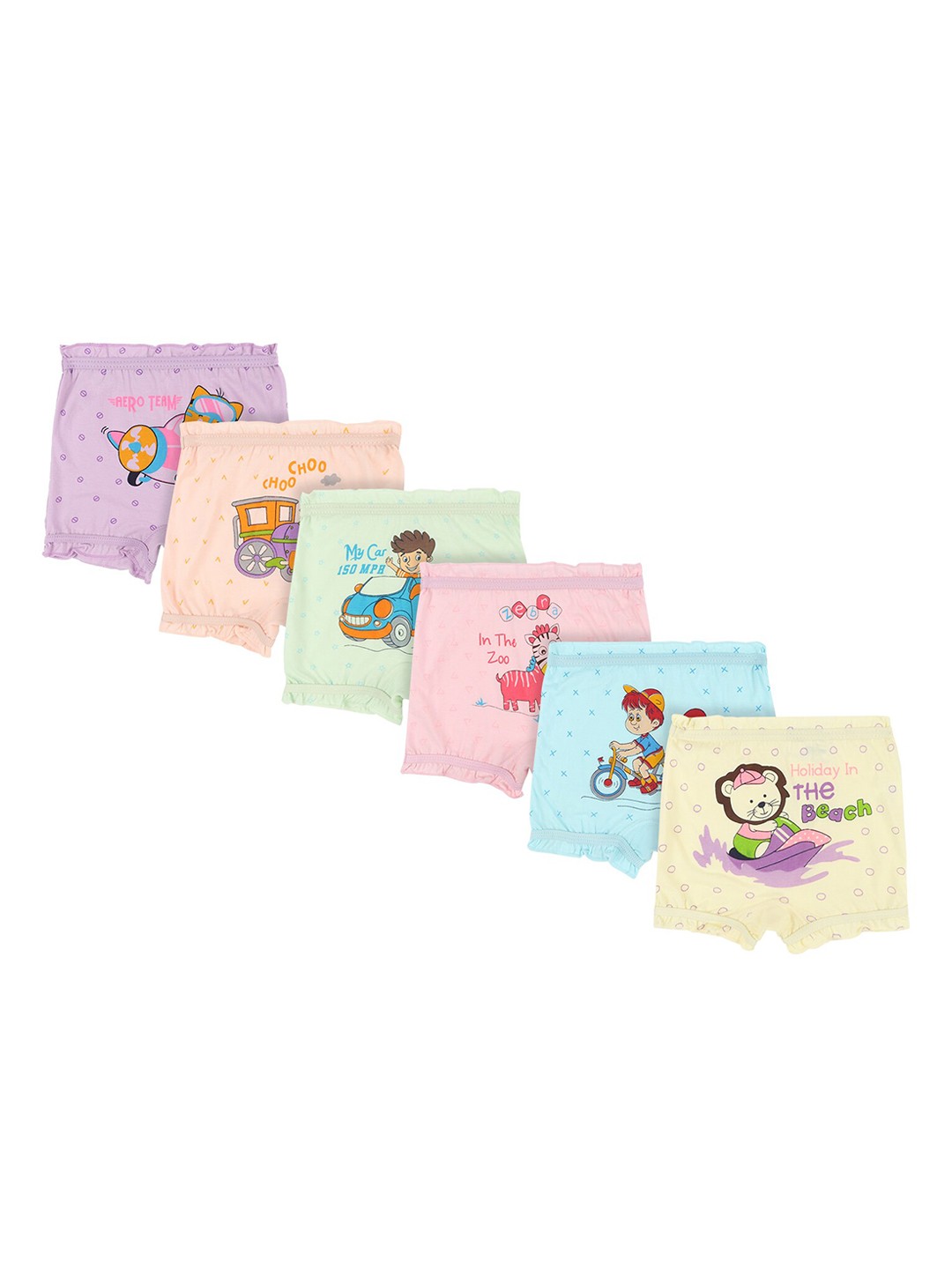 

Bodycare Kids Pack Of 6 Assorted Cotton Boyshorts Briefs, Multi