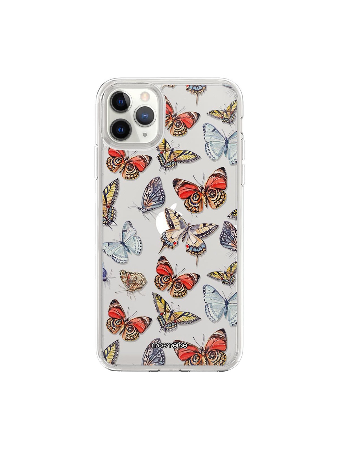 

macmerise Transparent & Orange Artistic Butterflies iPhone 11 Pro Max Phone Case