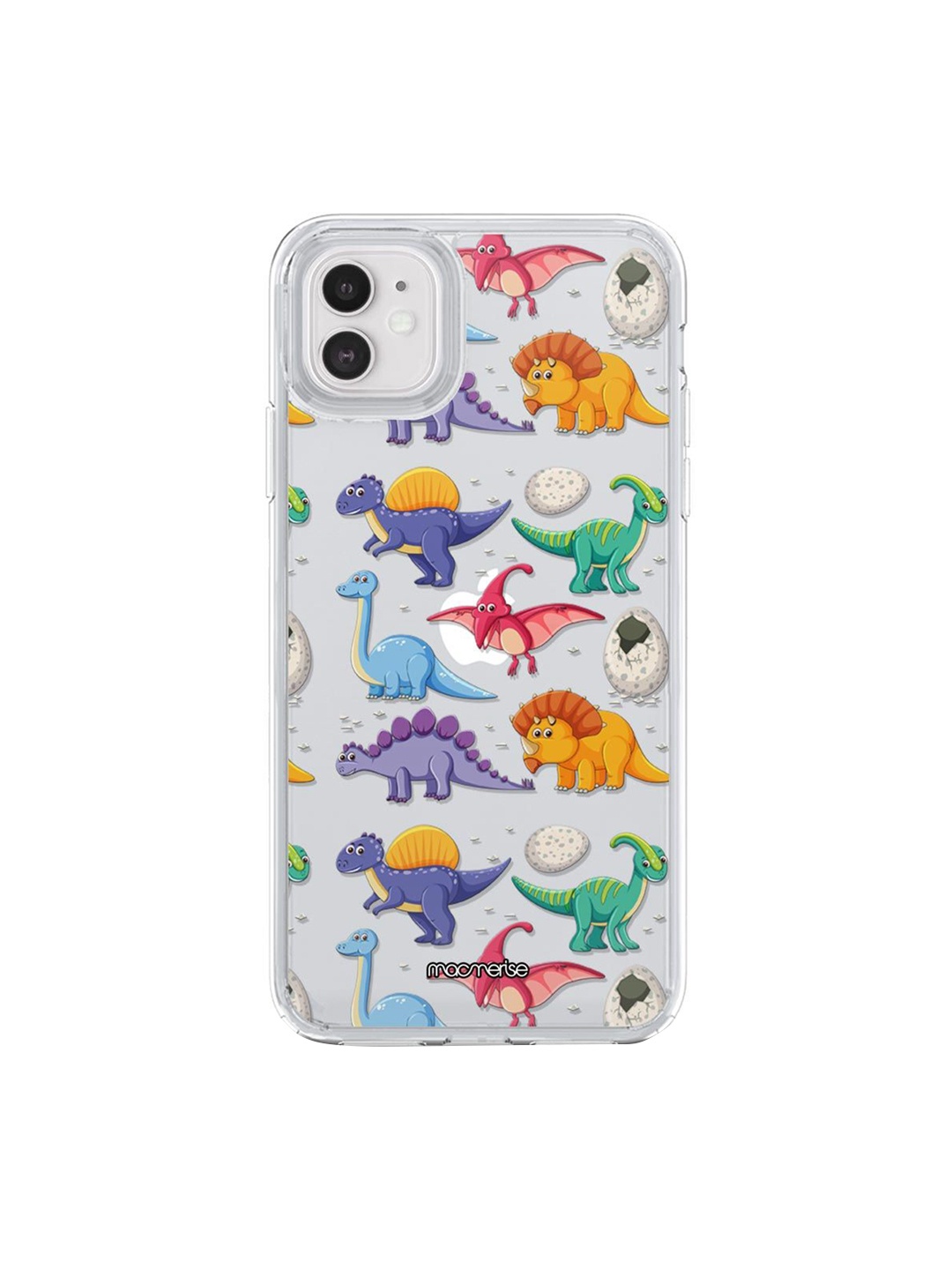 

macmerise Multi-Coloured Kawaii Dinosaurs Printed iPhone 11 Back Case