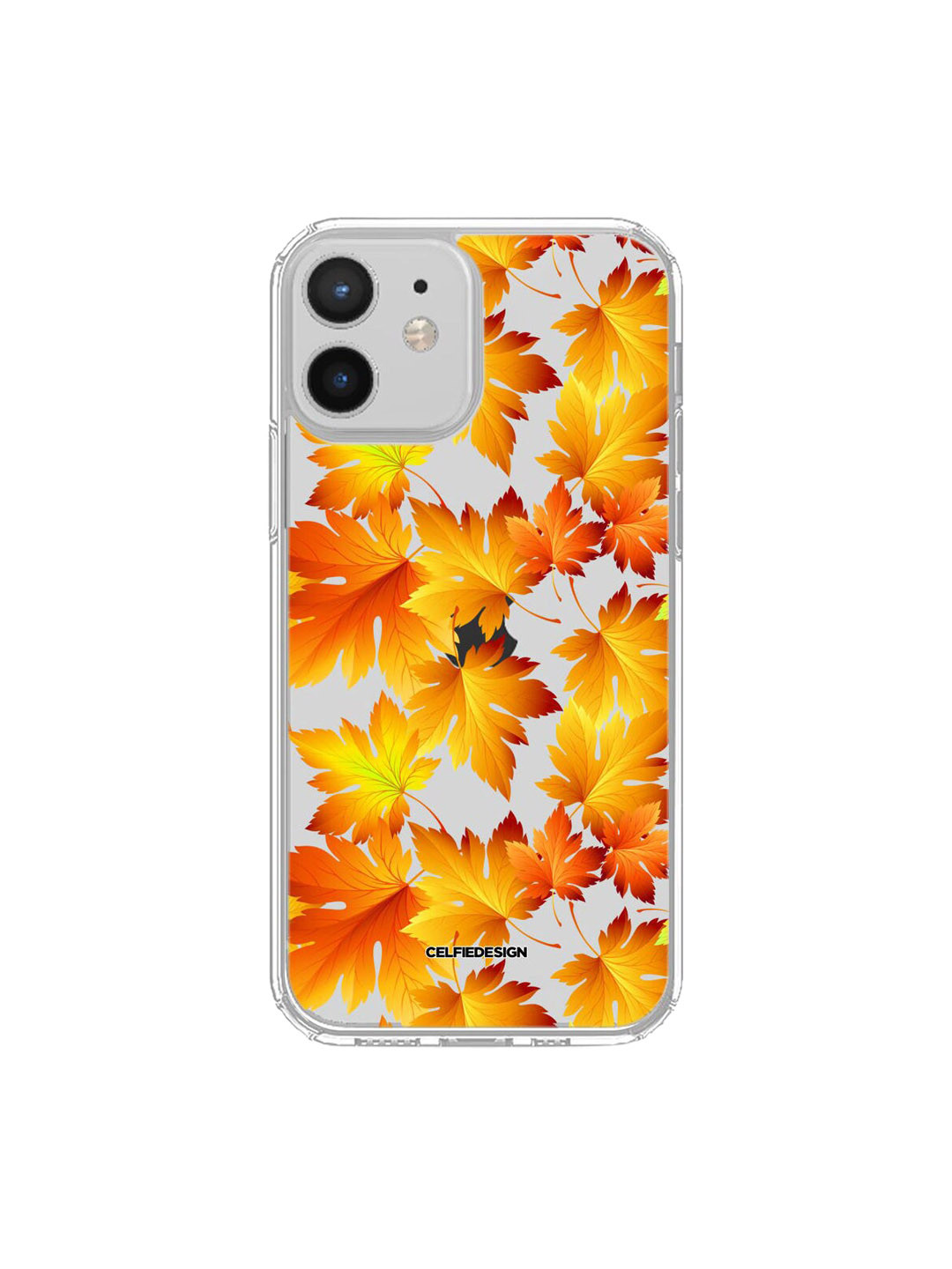 

macmerise Multicoloured Autumn Embrace Clear iPhone 12 Back Case, Multi