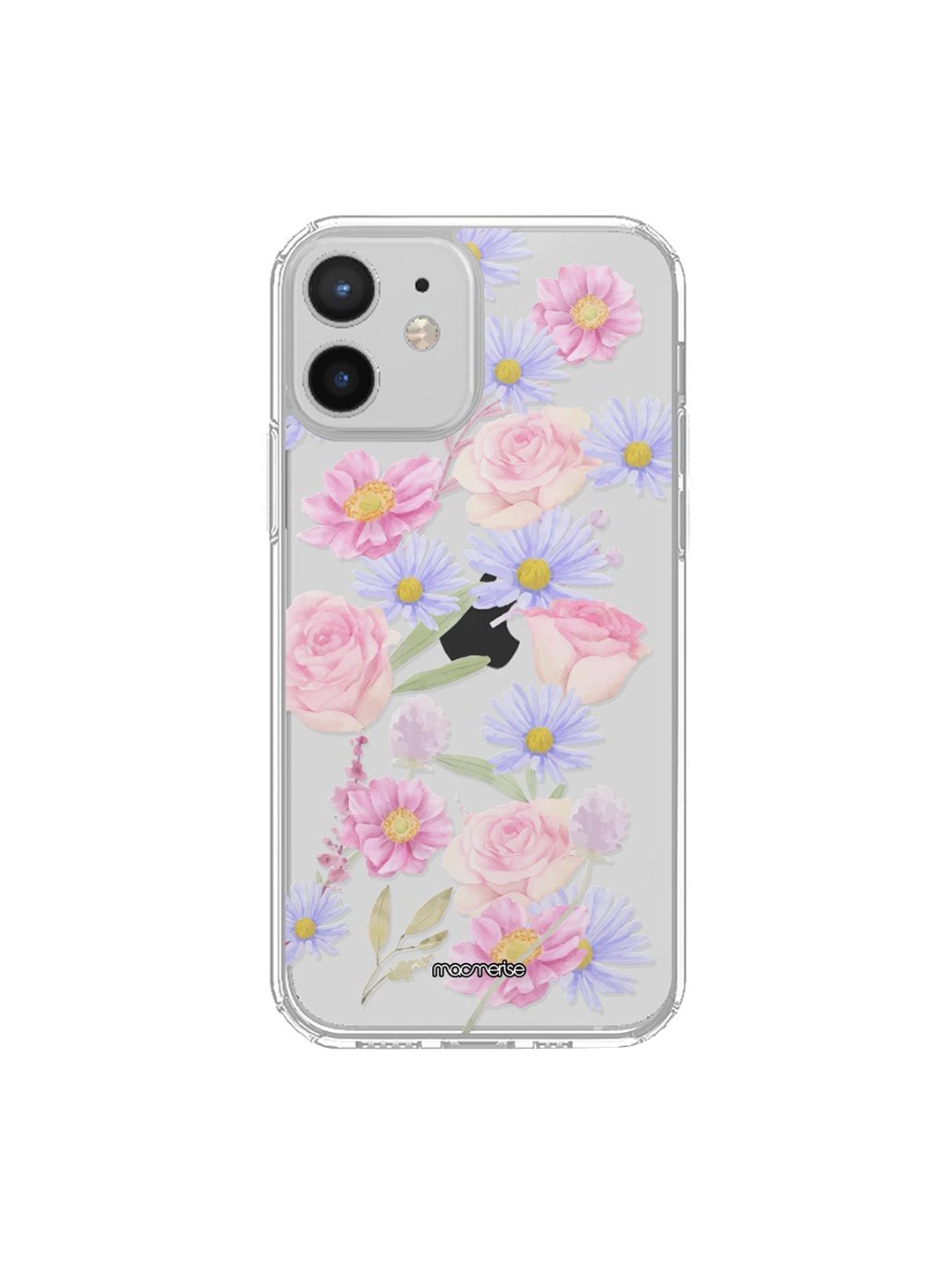 

macmerise Transparent & Pink Roses iPhone 12 Mini Clear Back Case