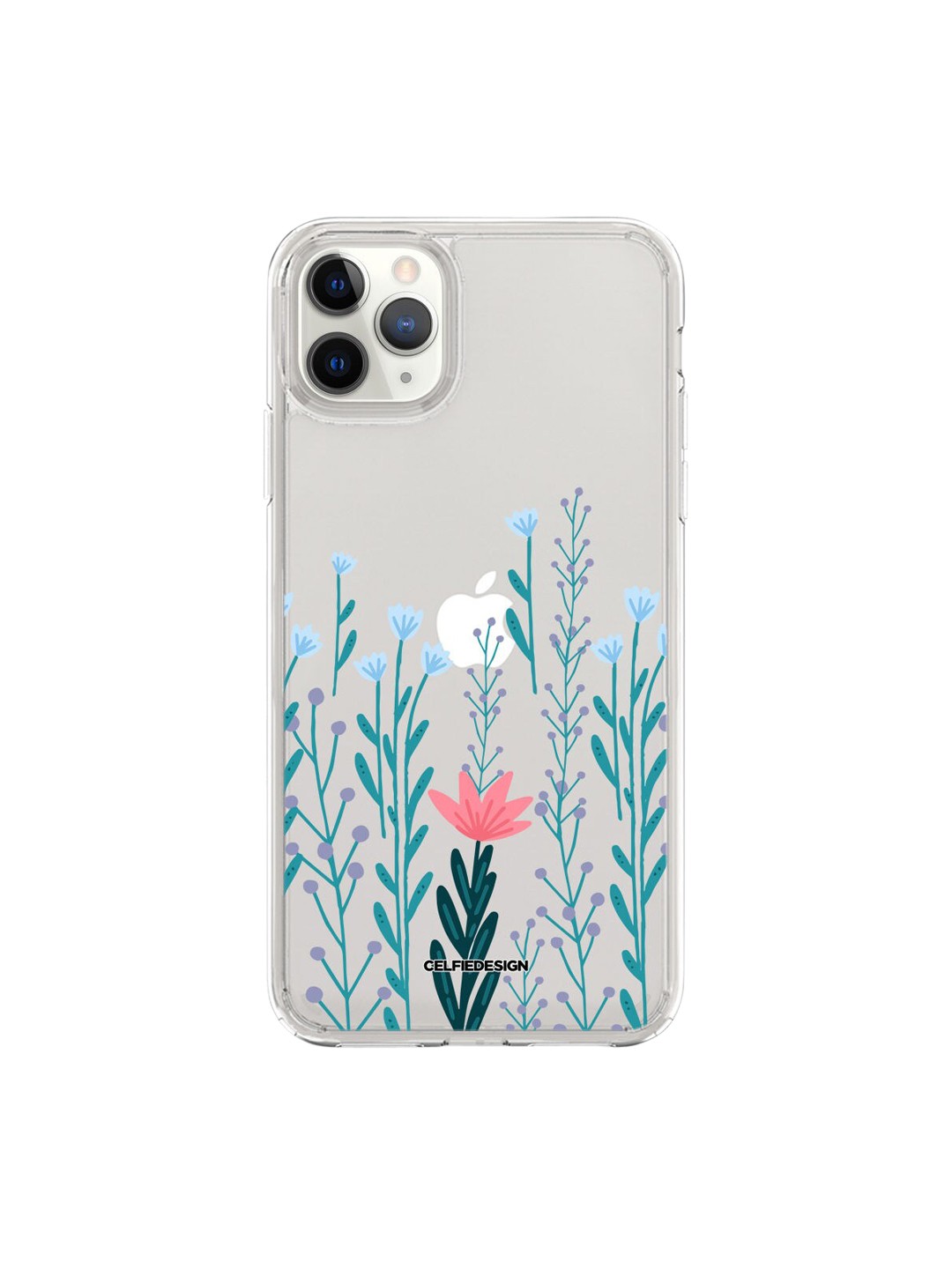 

macmerise White & Blue SK Cozy Coral iPhone 11 Pro Clear Case