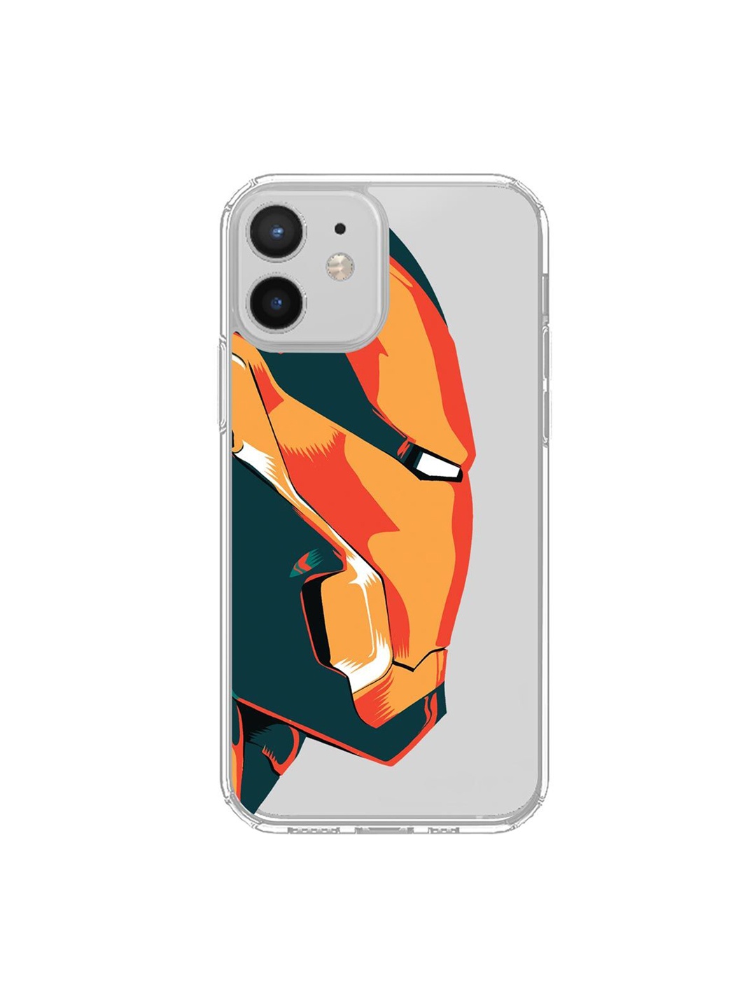 

macmerise Transparent & Black Illuminated Ironman iPhone 12 Clear Back Case
