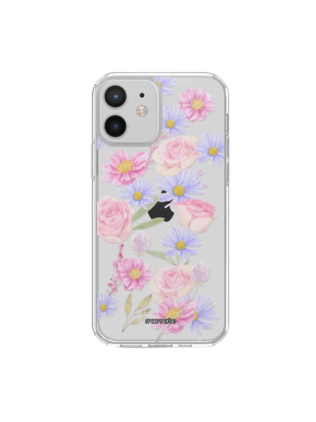 

macmerise Pink Roses Clear Case iPhone 12 Back Case