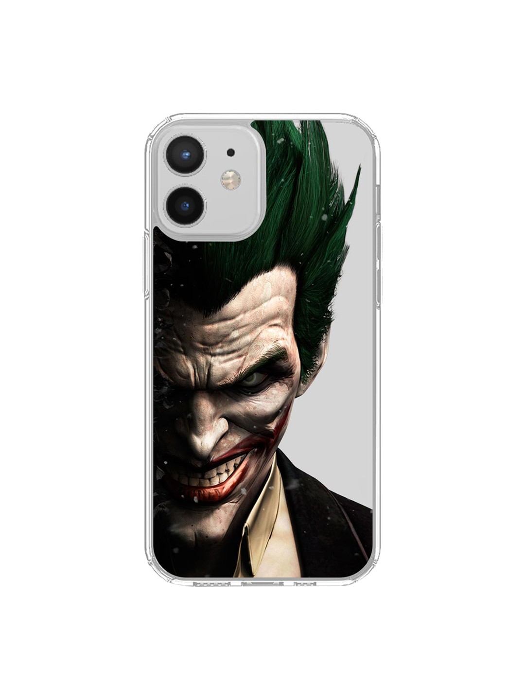 

macmerise Black & White Joker Withers Printed Clear iPhone 12 Back Case