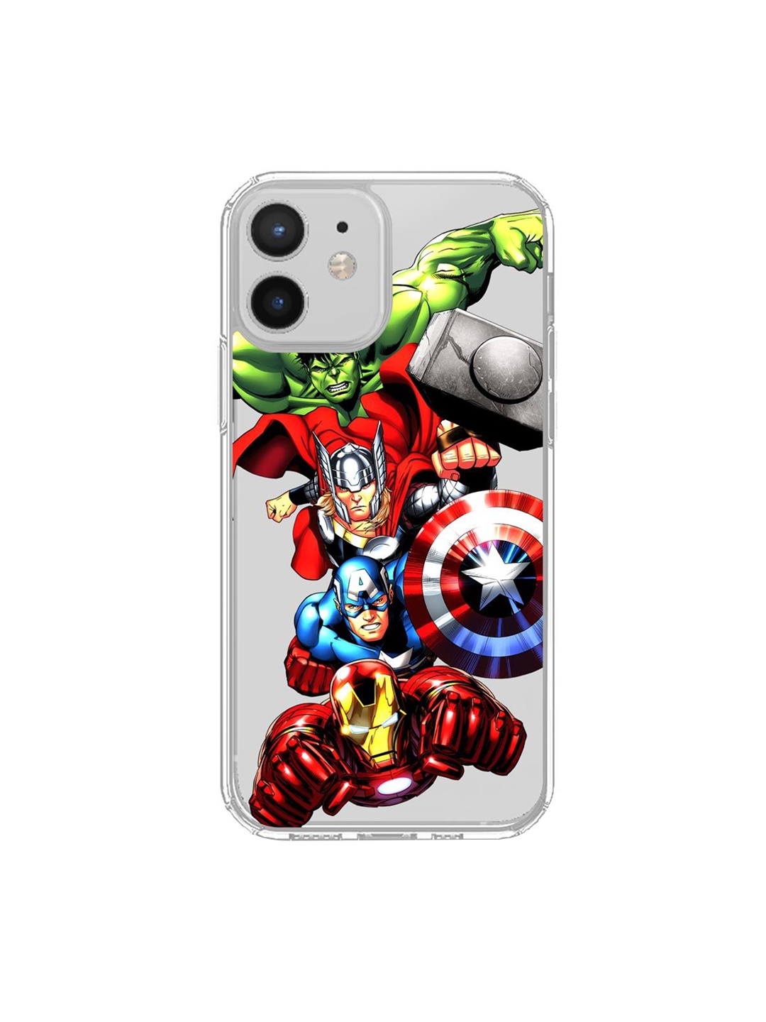 

macmerise Transparent & Red Avengers Fury iPhone 12 Clear Back Case