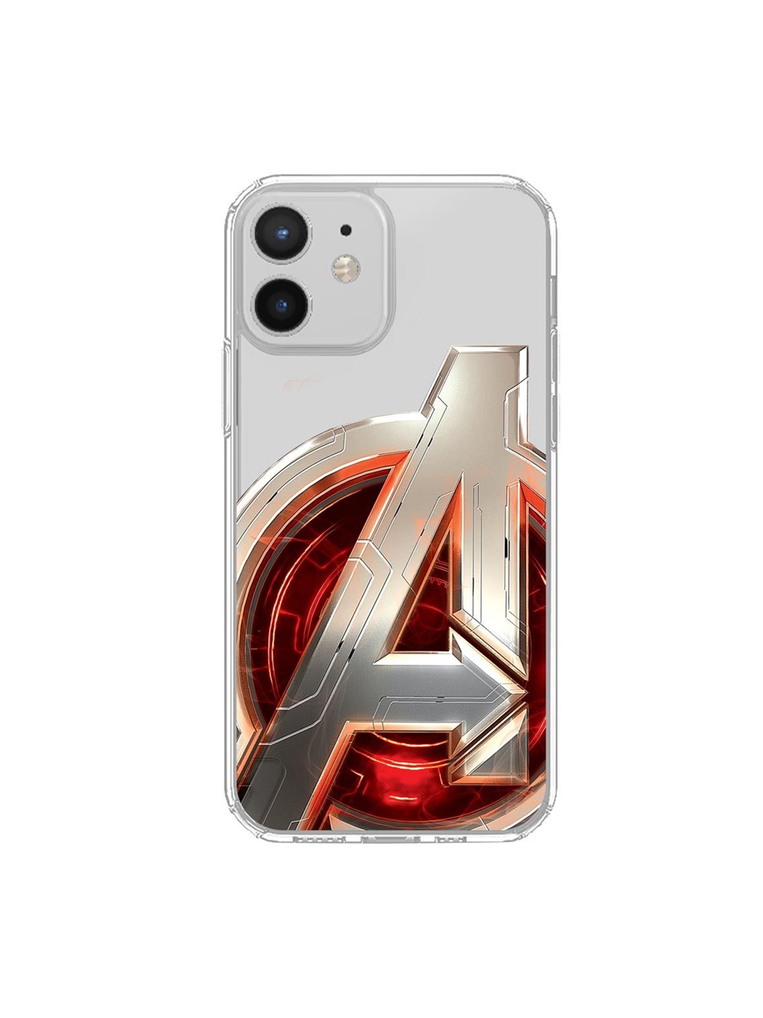 

macmerise Transparent & Red Avengers Version 2 iPhone 12 Clear Back Case