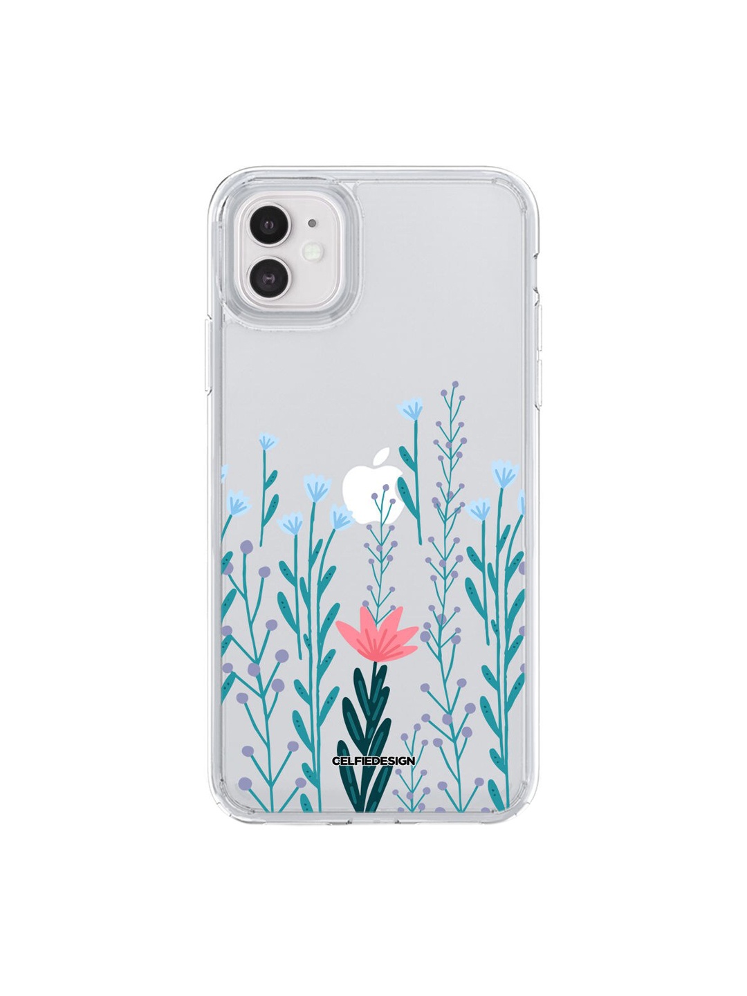 

macmerise Multicolored SK Cozy Coral iPhone 11 Back Clear Case, Multi