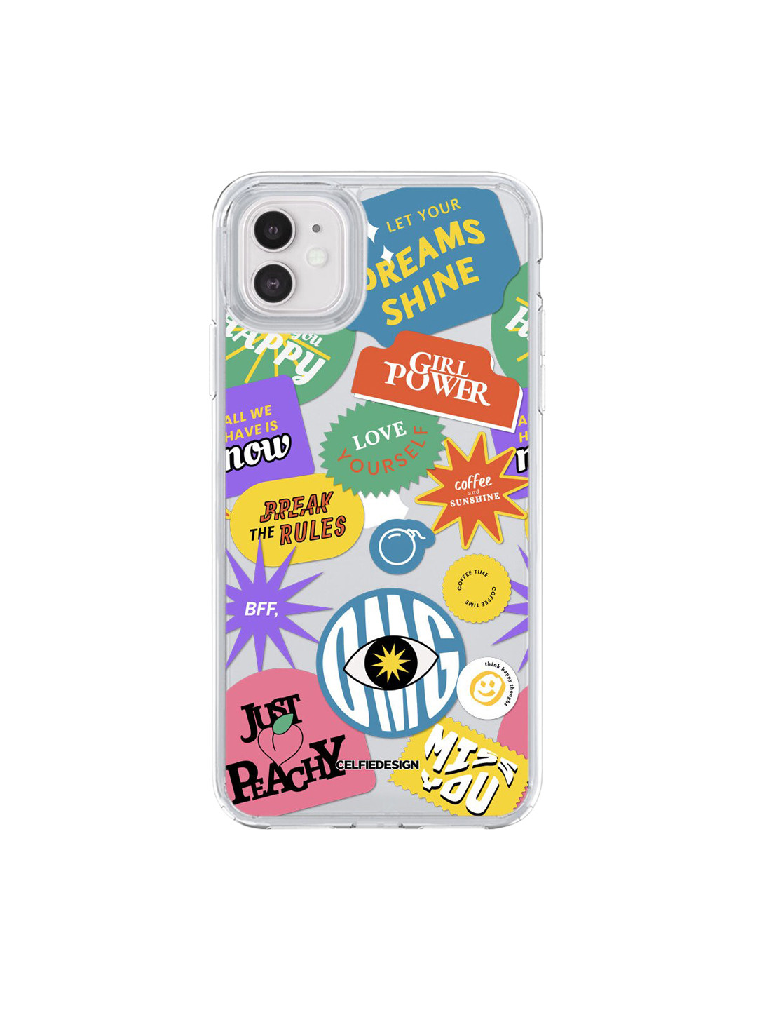 

macmerise Multicoloured iPhone 11 Back Case, Multi