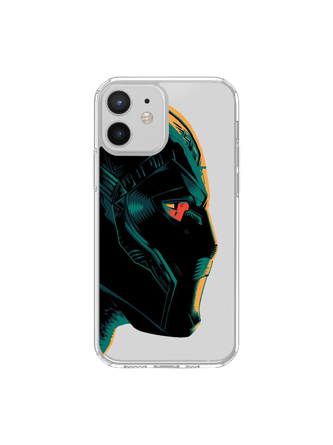 

macmerise Transparent & Green Illuminated Black Panther iPhone 12 Phone Case