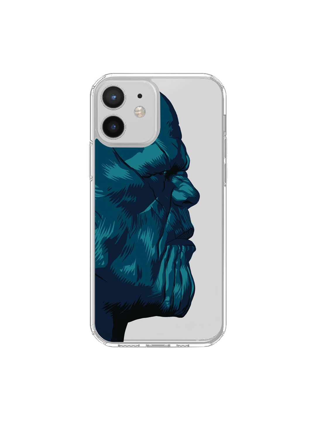 

macmerise Transparent & Blue Illuminated Thanos iPhone 12 Clear Back Case