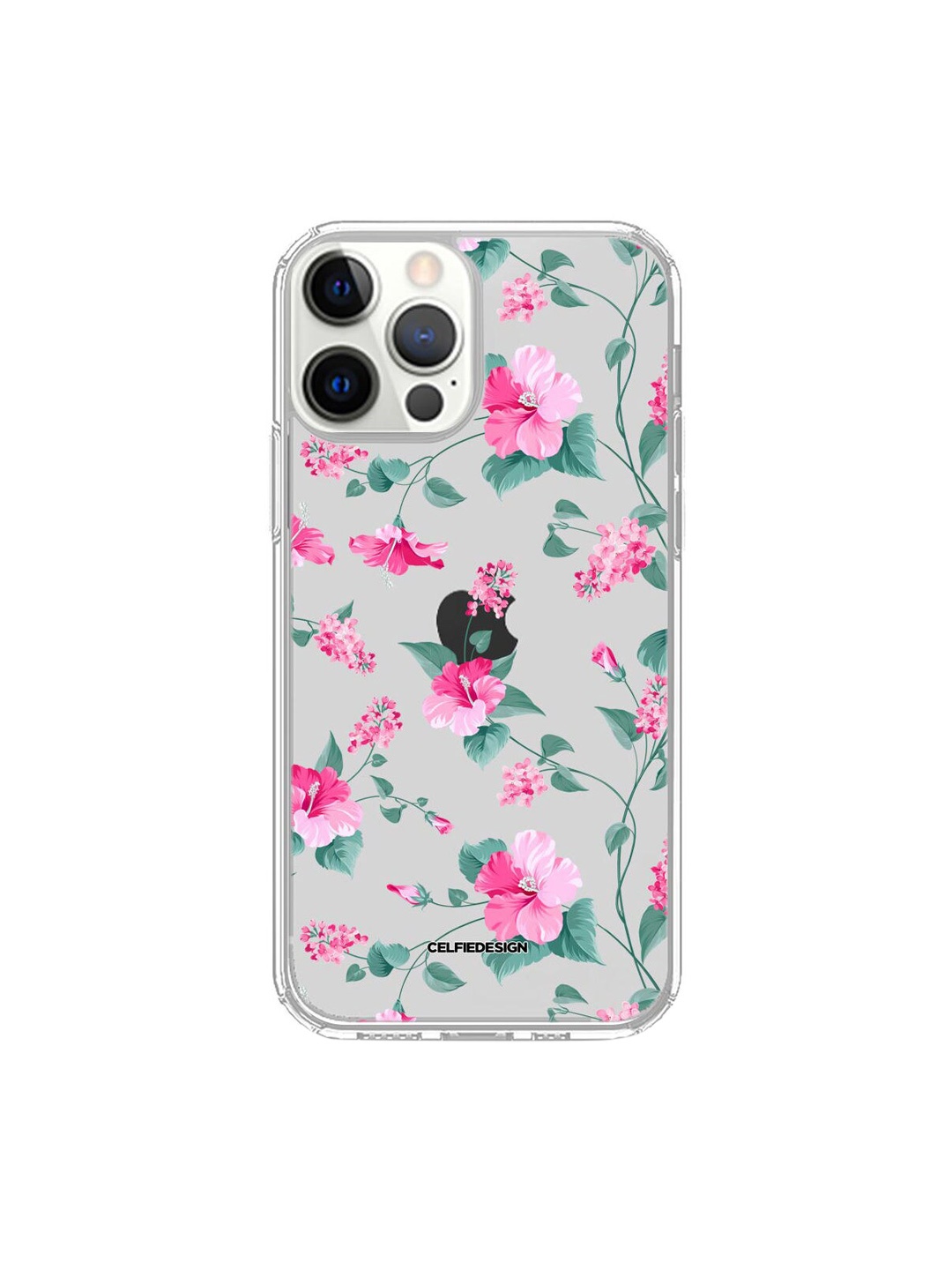 

macmerise White & Pink SK Hibiscus Blush iPhone 12 Pro Clear Case