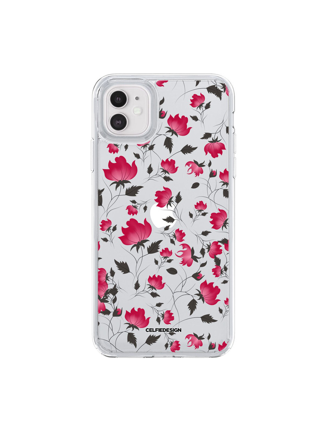

macmerise Transparent Floral SK Calliope Pink Flame Clear Case for iPhone 11