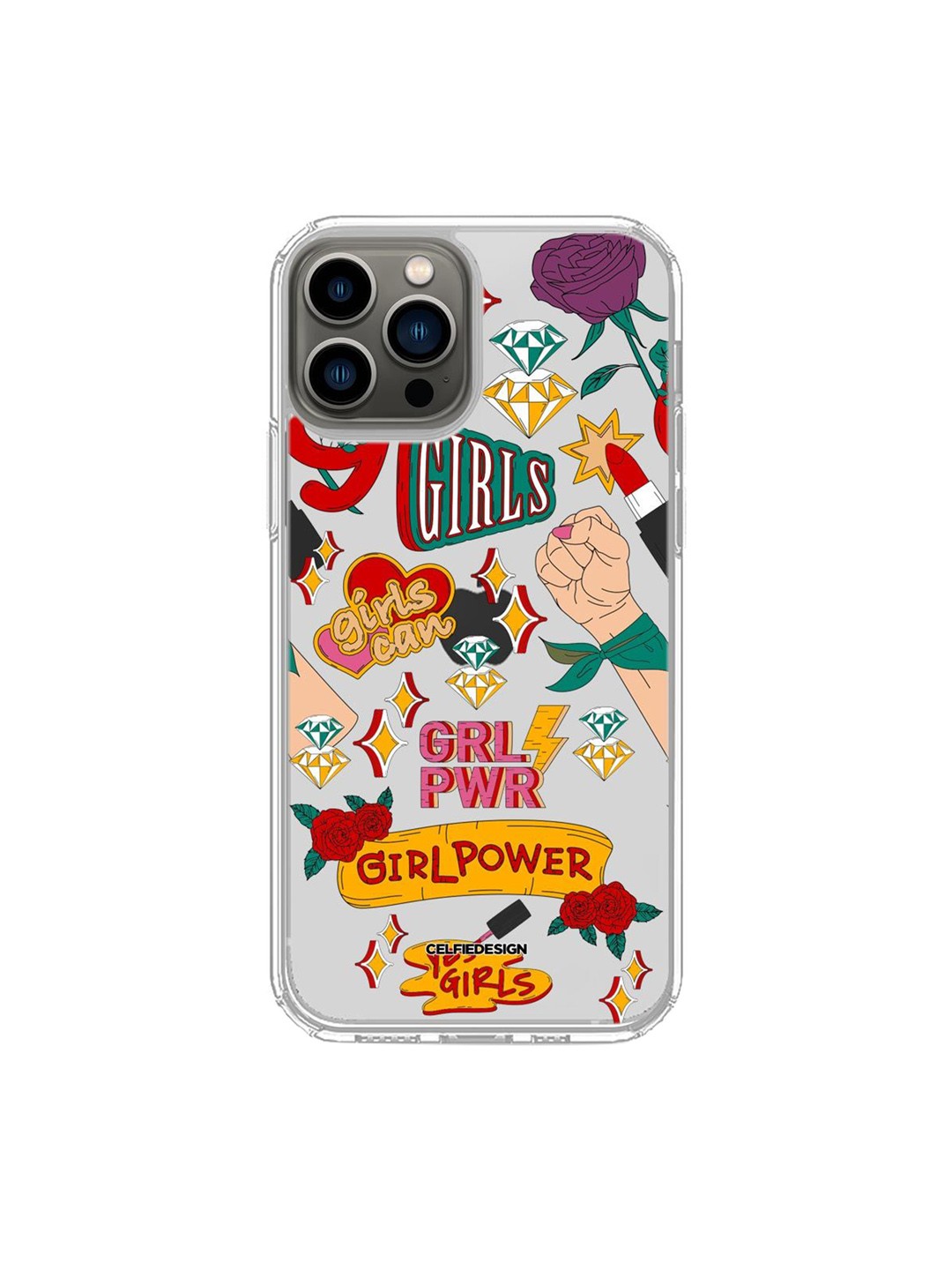 

macmerise Multicolored SK Girl Power iPhone 13 Pro Back Case, Multi