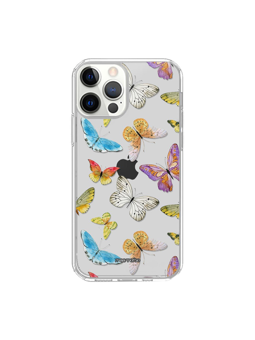

macmerise Multicolored Water Colour Butterflies iPhone 12 Pro Max Back Case, Multi