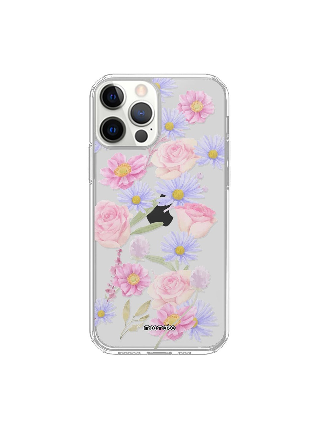 

macmerise Transparent & Pink Roses iPhone 12 Pro Phone Case