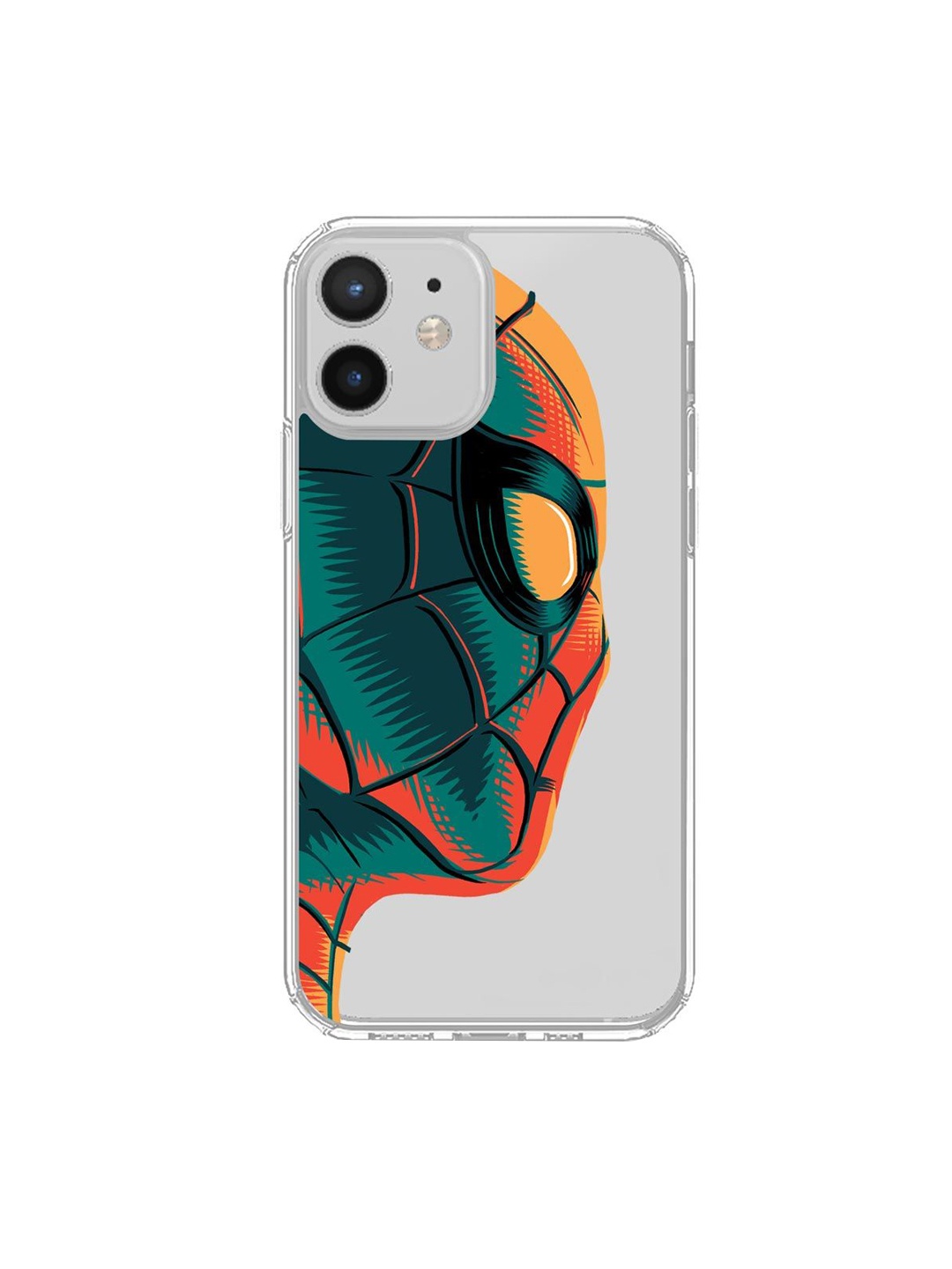 

macmerise Red & Green Illuminated Spiderman Printed iPhone 12 Back Clear Case