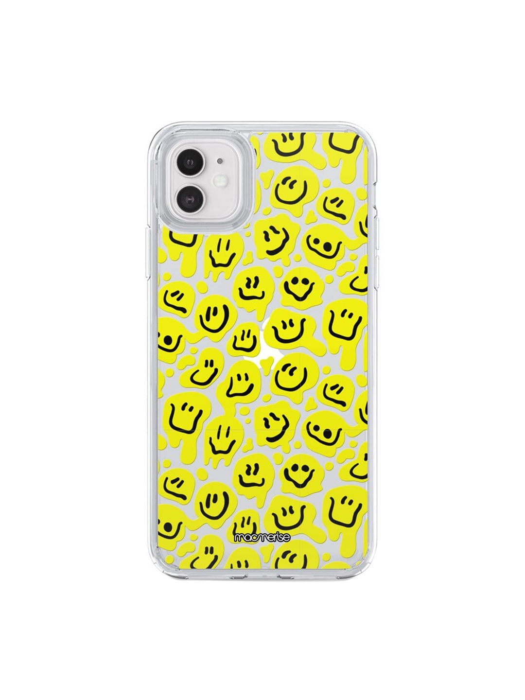 

macmerise Transparent & Yellow Melting Smileys iPhone 11 Clear Back Case
