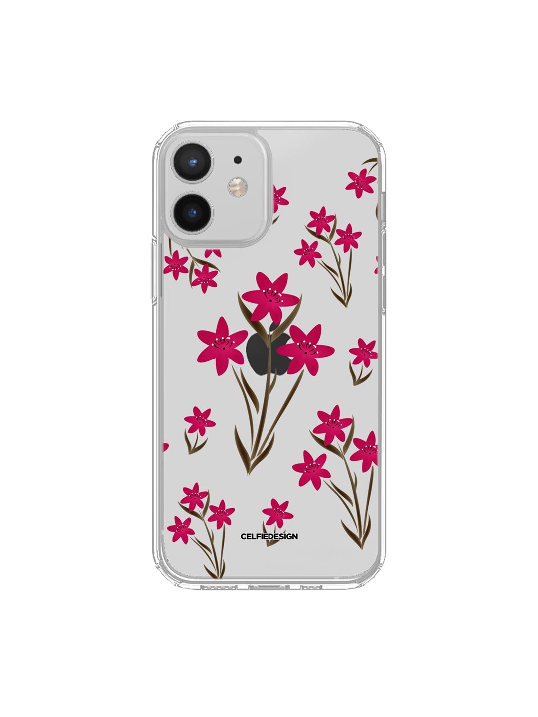 

macmerise White & Pink Floral iPhone 12 Back Case