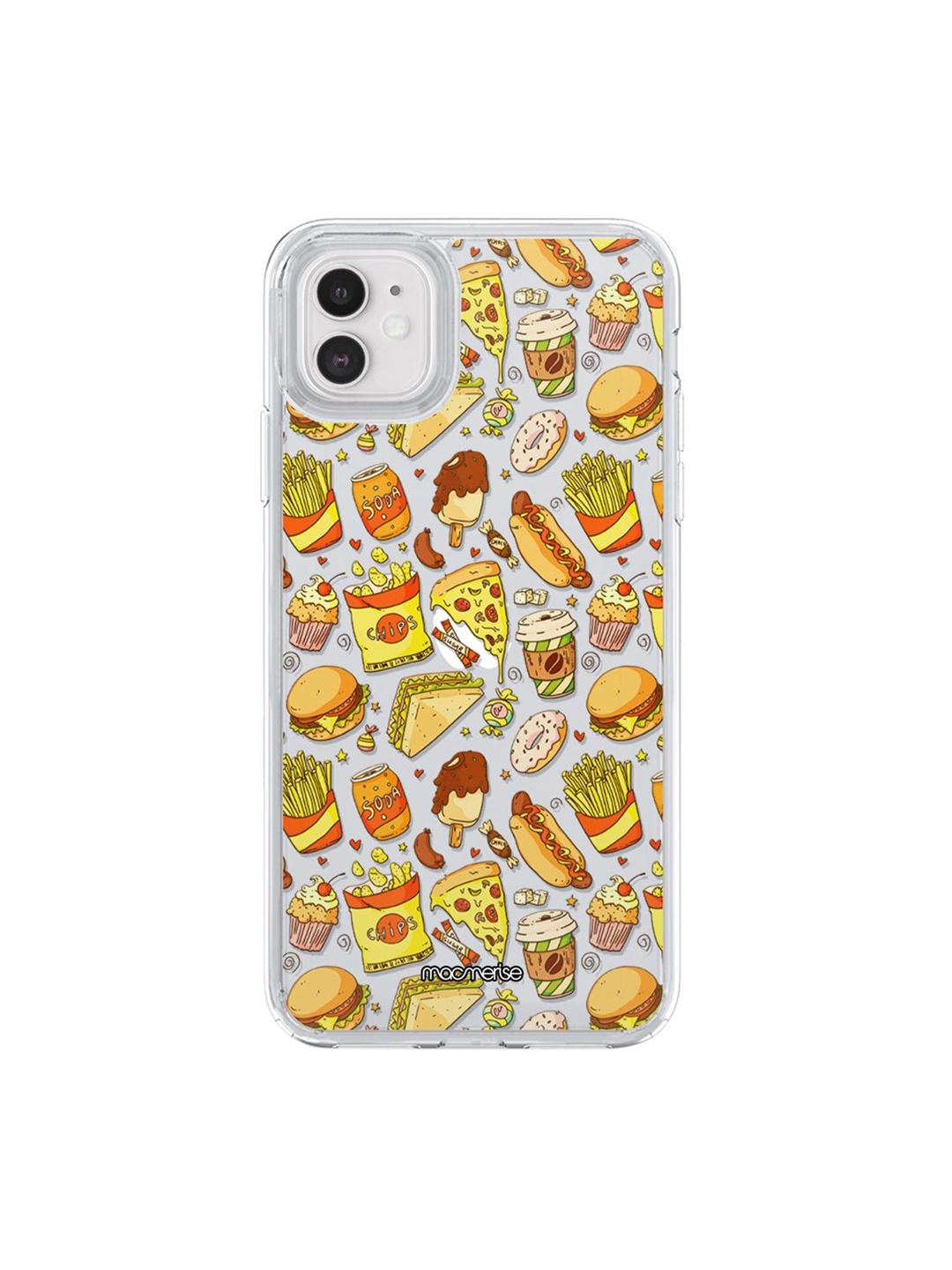 

macmerise Transparent & Yellow Favourite Junk Food iPhone 11 Phone Case
