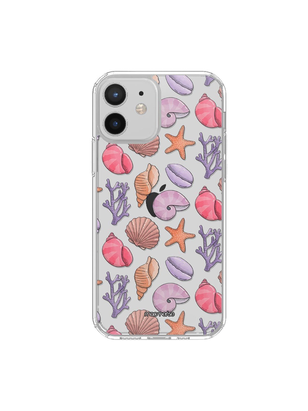 

macmerise Transparent & Purple Sea Creatures iPhone 12 Clear Back Case