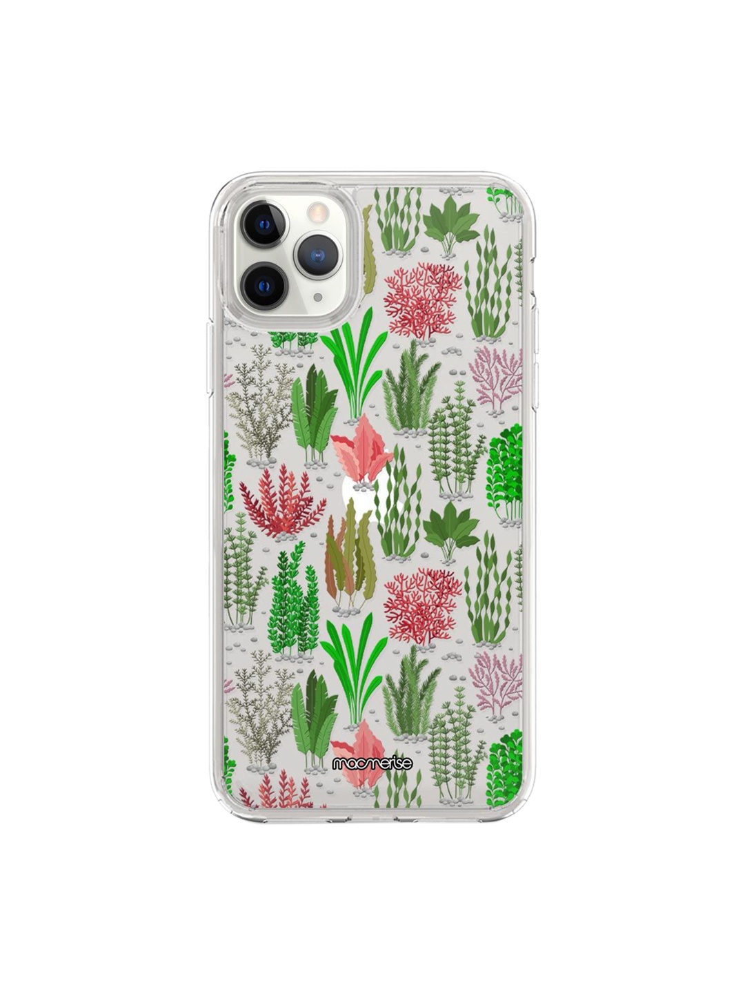 

macmerise Green & Pink Sea Plantation Printed iPhone 11 Pro Back Clear Case