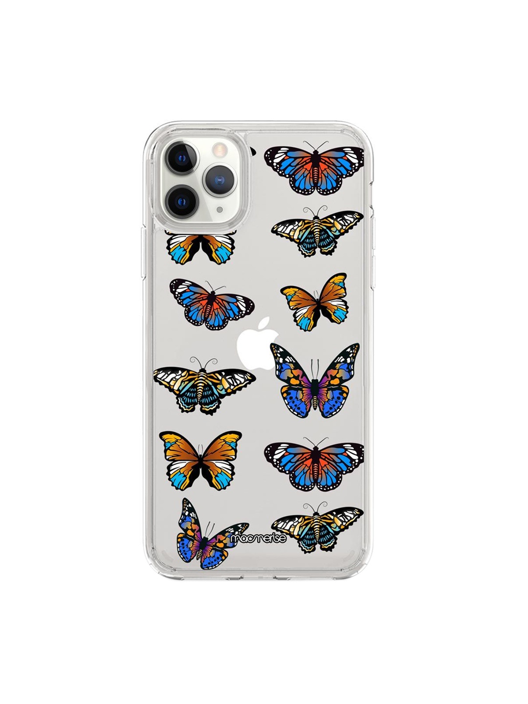 

macmerise Transparent Colorful Butterflies Clear Case for iPhone 11 Pro Max