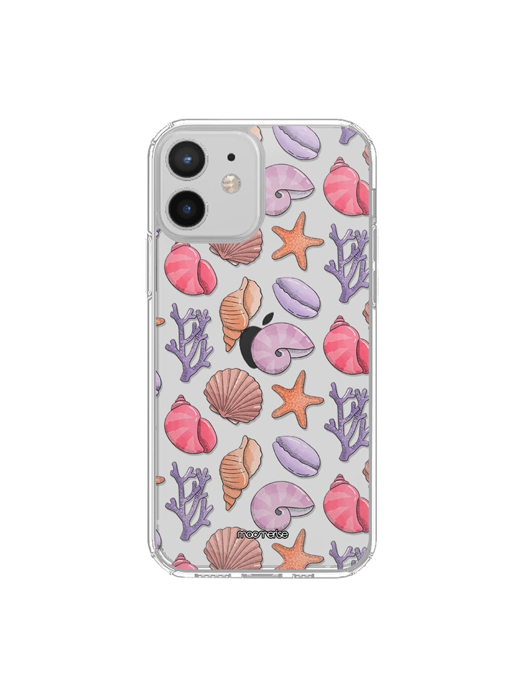 

macmerise Transparent & Purple Sea Creatures iPhone 12 Mini Clear Back Case