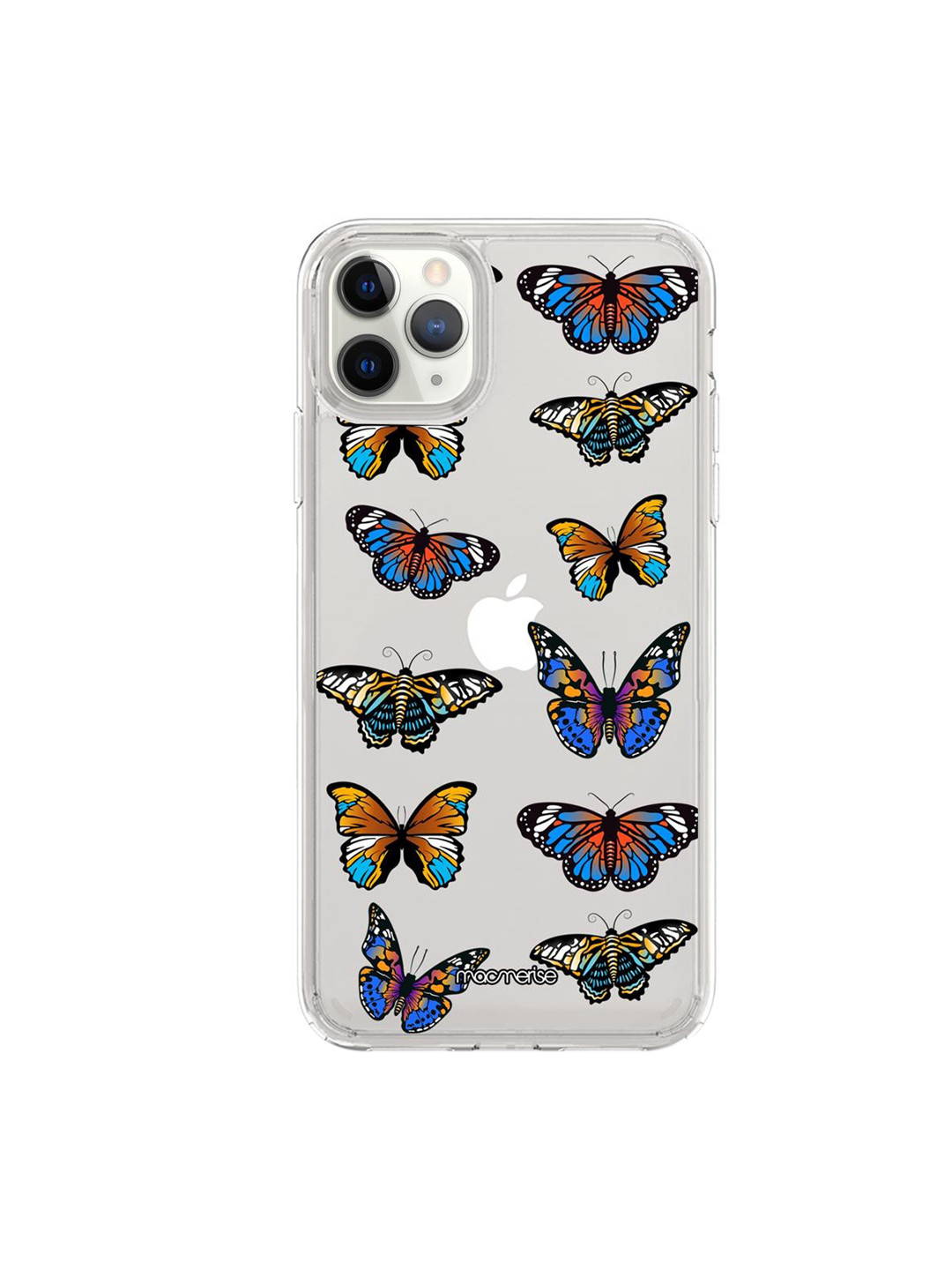 

macmerise Transparent & Yellow Colorful Butterflies iPhone 11 Pro Clear Back Case