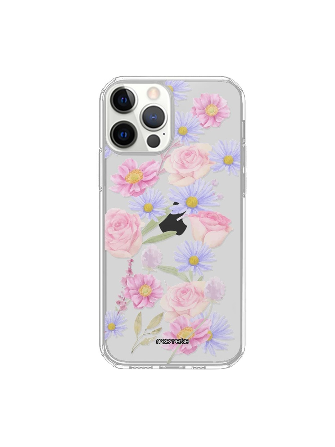

macmerise Pink & White Rose Printed iPhone 12 Pro Max Back Cover