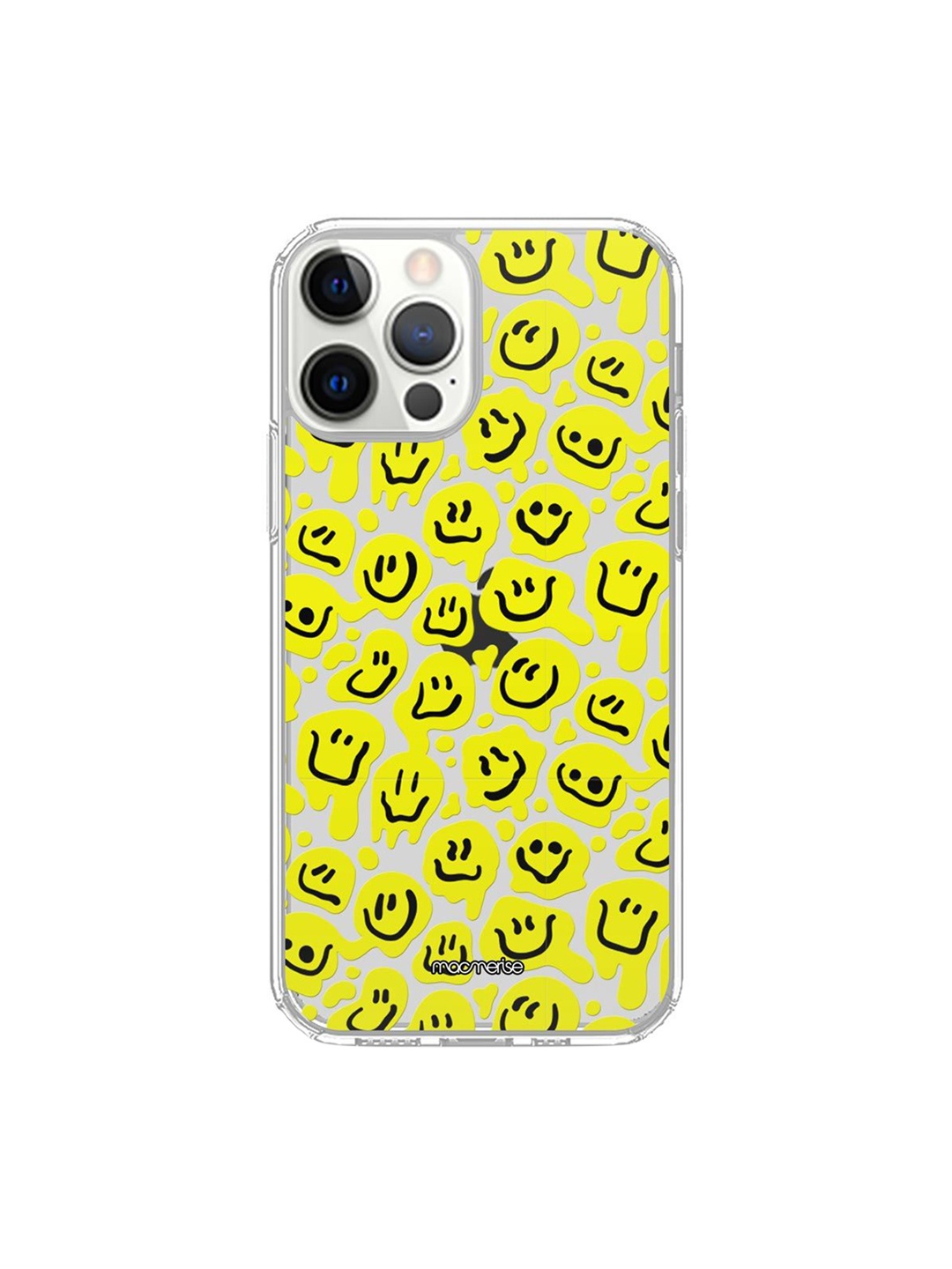 

macmerise Transparent & Yellow Melting Smileys iPhone 12 Pro Max Clear Back Case