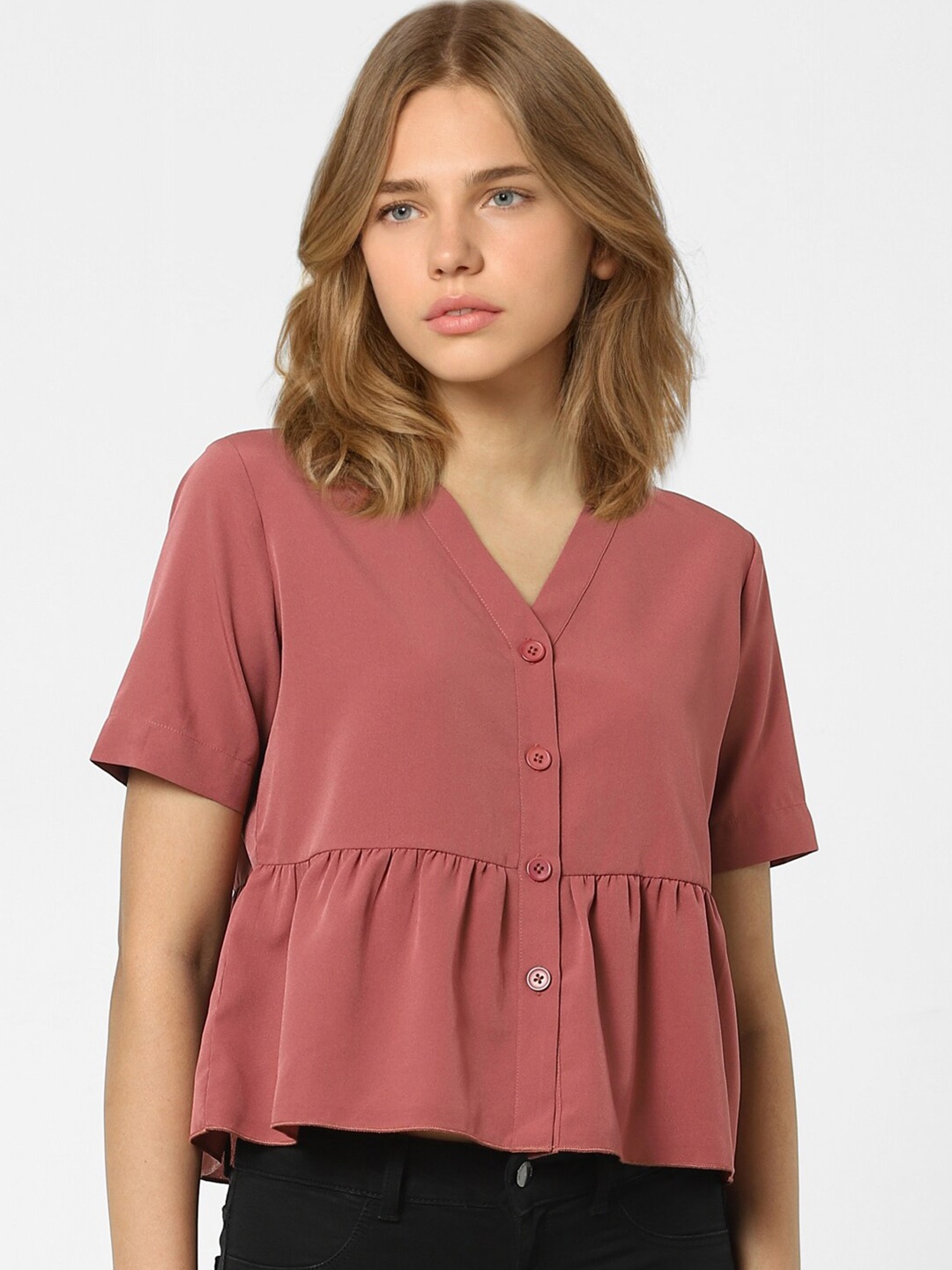 

ONLY Pink Peplum Top