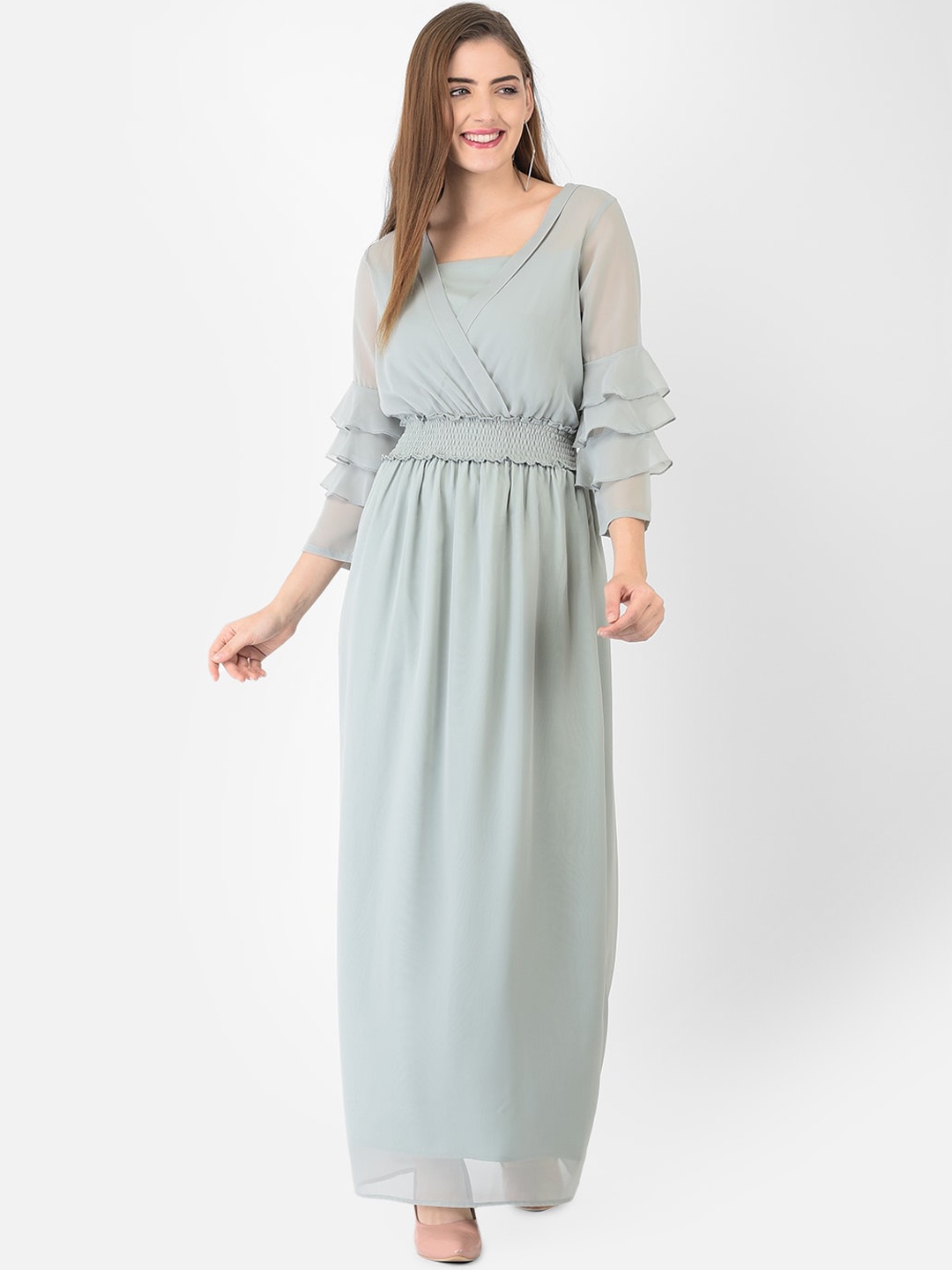 

Eavan Grey Georgette Maxi Dress