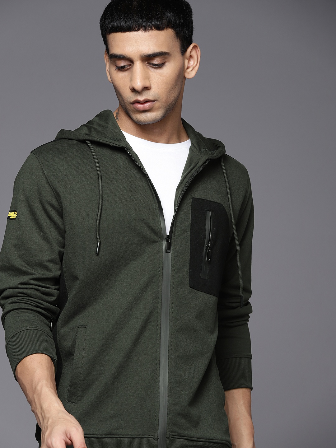 

Ducati Men Olive Green Hooded Sweatshirt