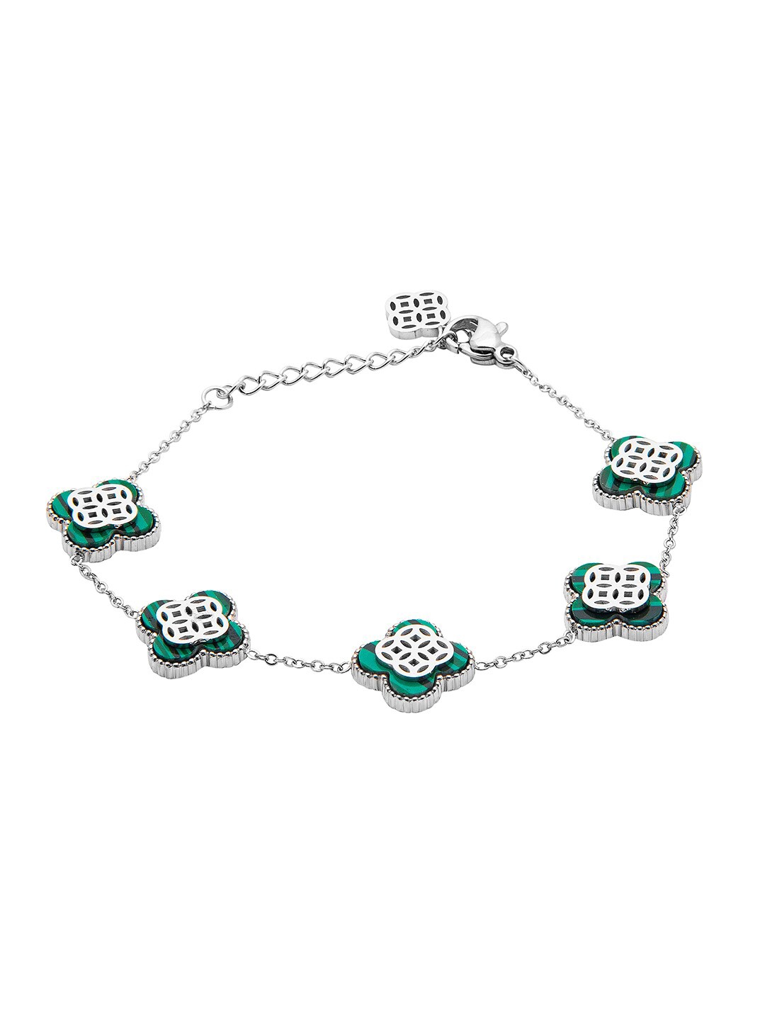 

Moon Dust Women Silver-Toned & Blue Brass Silver-Plated Charm Bracelet