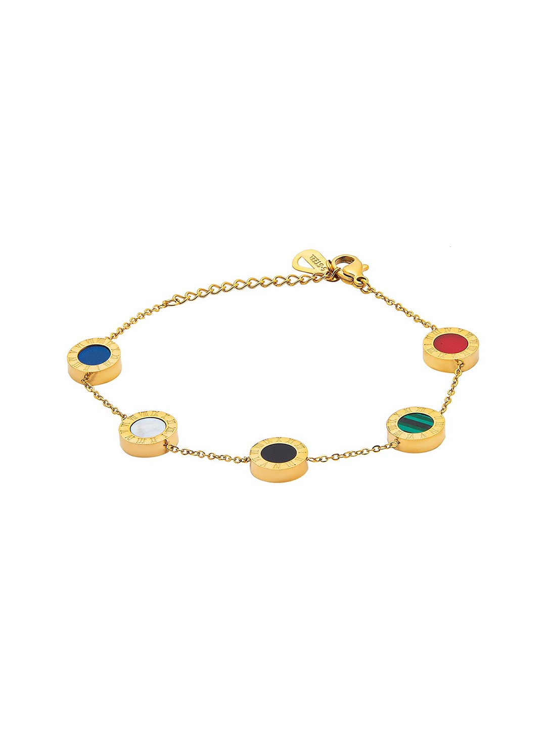 

Moon Dust Women Gold-Toned & Blue Brass Gold-Plated Charm Bracelet