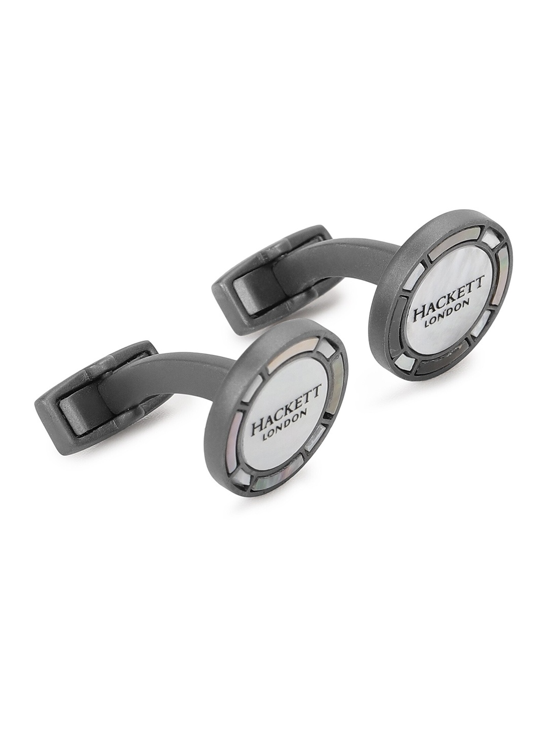 

HACKETT LONDON Men Black & White Printed Cufflink