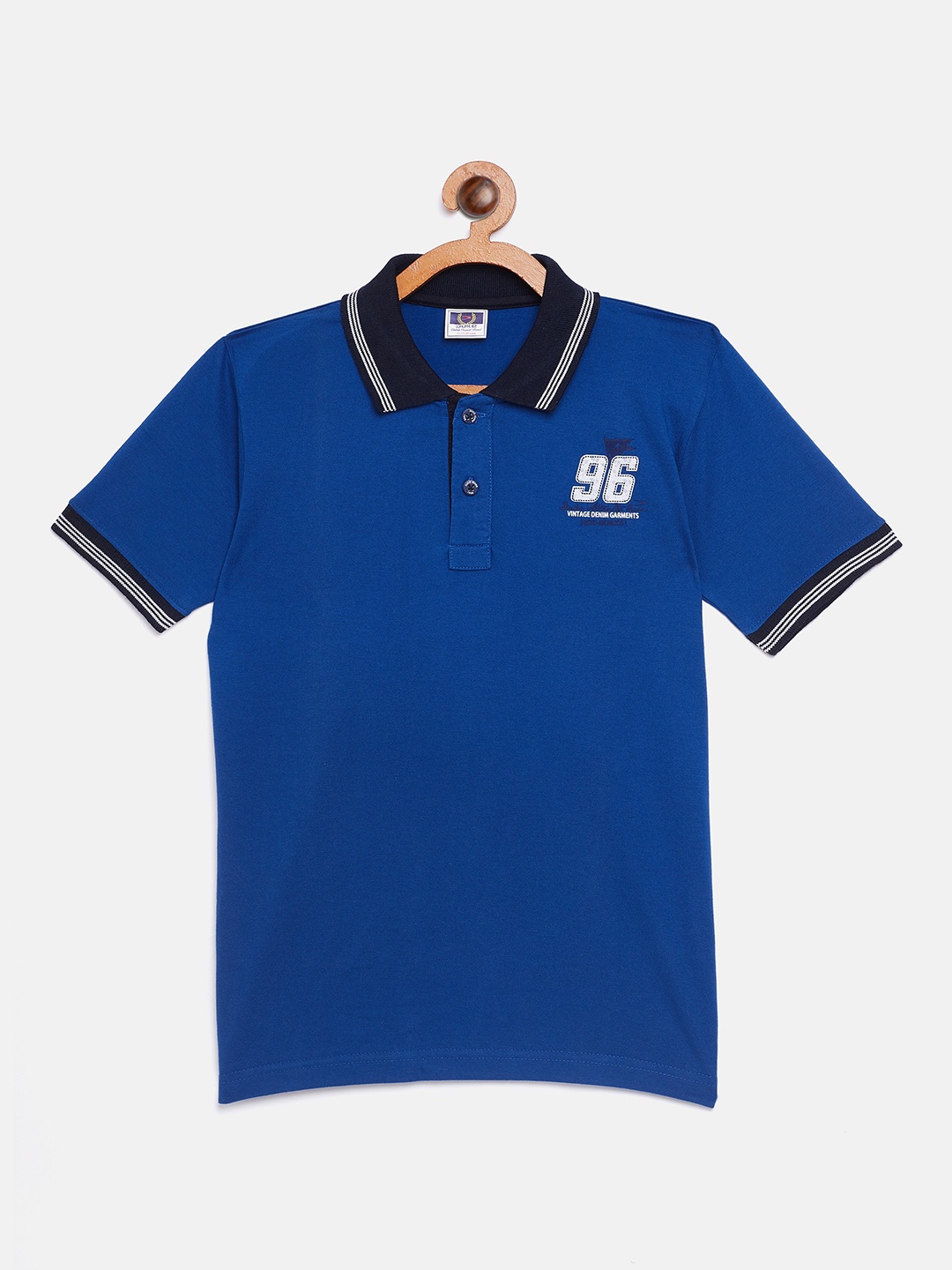 

Duke Boys Blue Polo Collar Solid T-shirt